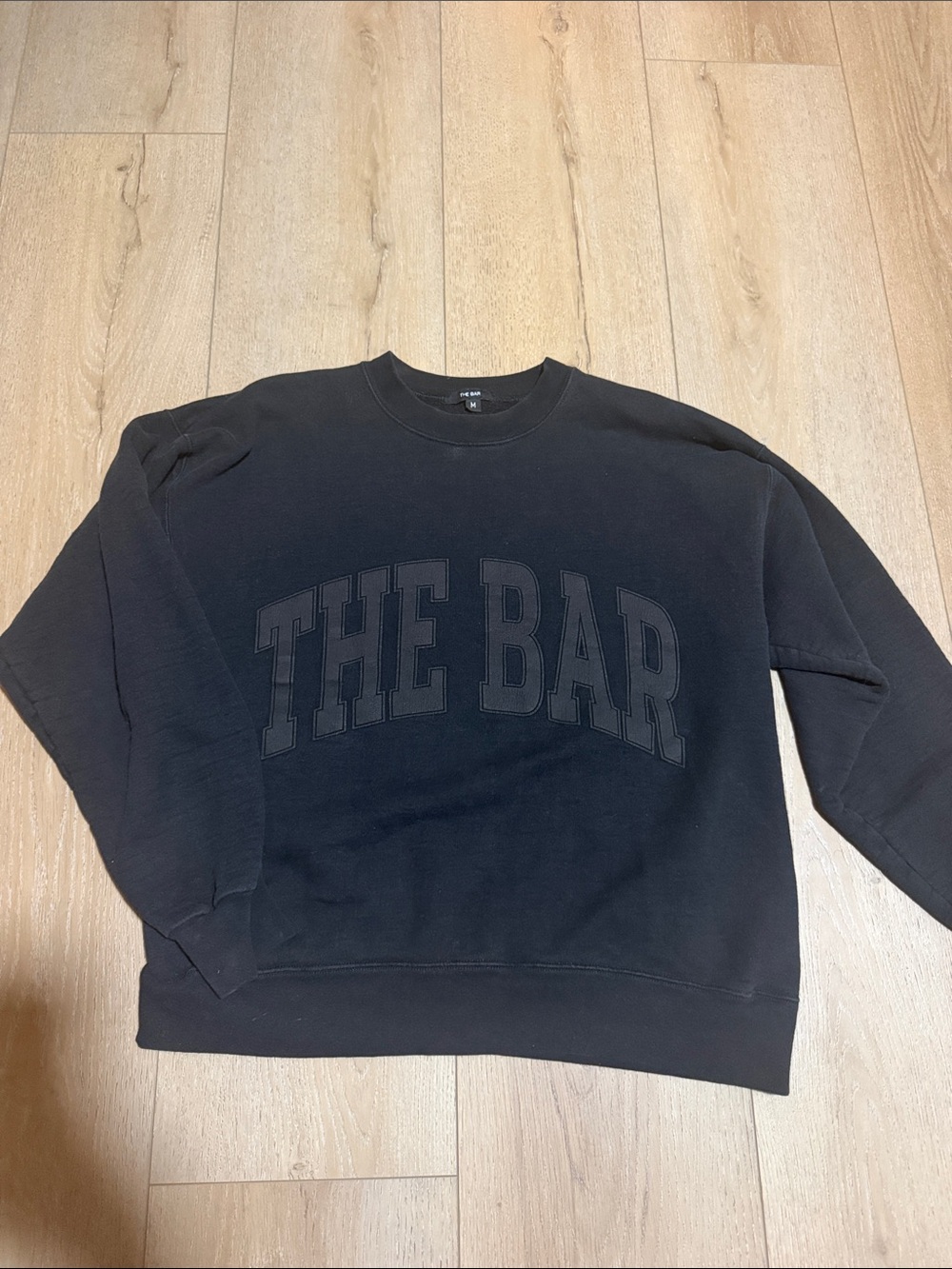 The Bar varsity crewneck|Size M|Black